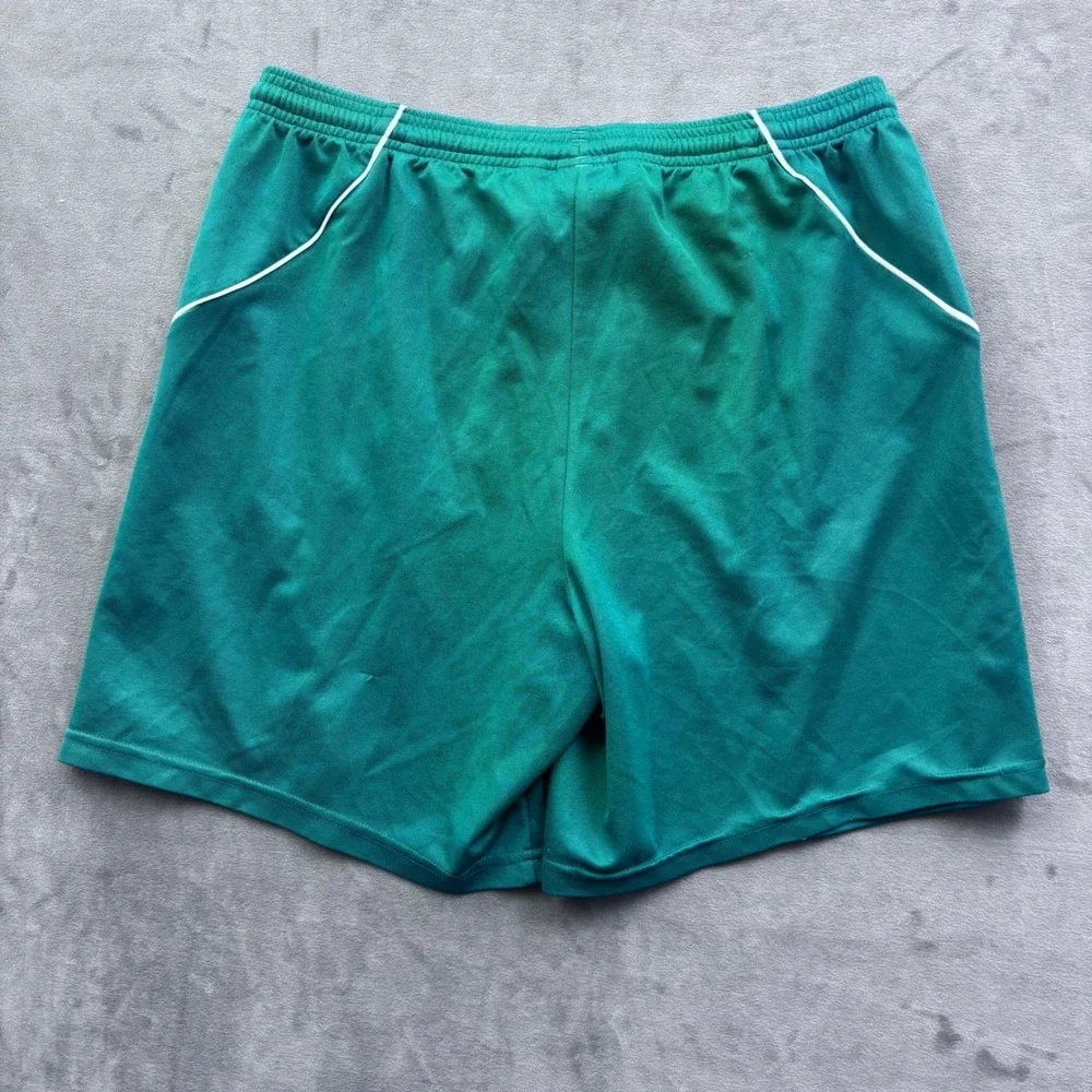 Vtg Adidas Climalite Soccer Shorts Mens L Teal Green Athletic Training Sporty